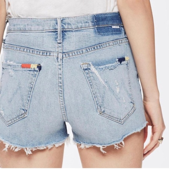 MOTHER Superior Thanks For Nothin Embroidered Easy Does It Shorts Size 29 - Picture 1 of 6